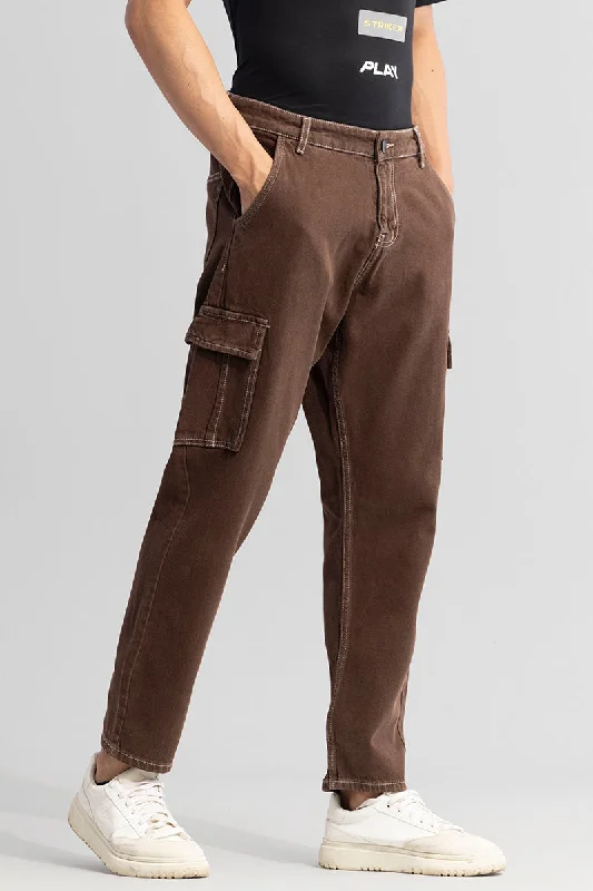 A-line Skirt Jeans for Grace -Cosmic Brown Baggy Fit Jeans