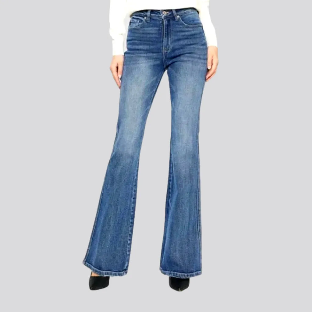 Cargo Jeans for Utility -Flared fashion jeans
 for women