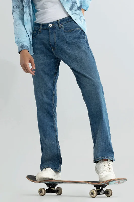 Embroidered Jeans for Detail -Delta Blue Bootcut Jeans