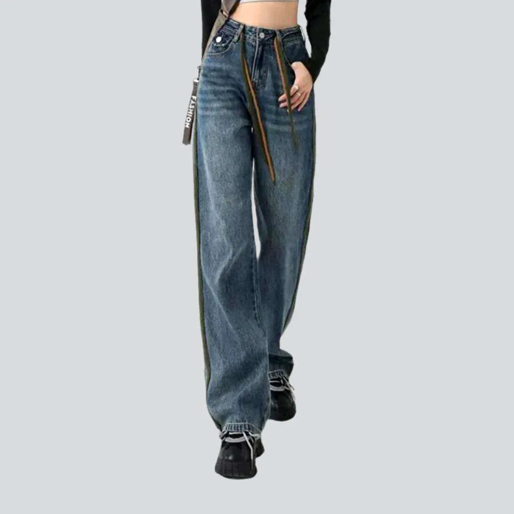 Sustainable Jeans for Eco -Straight zipper-button jeans