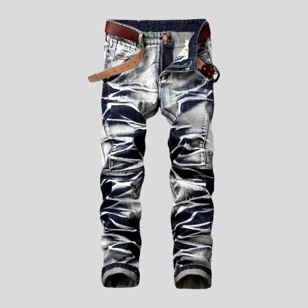 Acid Wash Jeans for Vintage -Dark men's y2k jeans