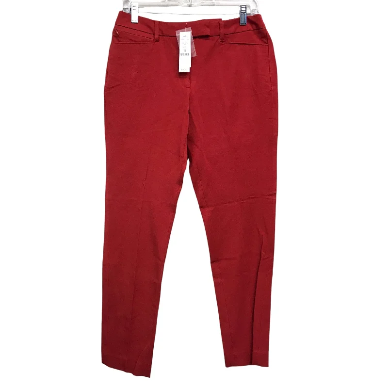 Rugged work pants for construction job durability -Pants Dress By White House Black Market In Red, Size:8