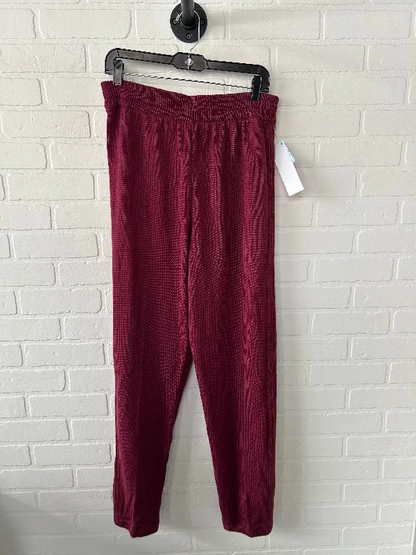 Durable denim pants for long-lasting everyday use -Pants Lounge By Le Roy In Red, Size: 12