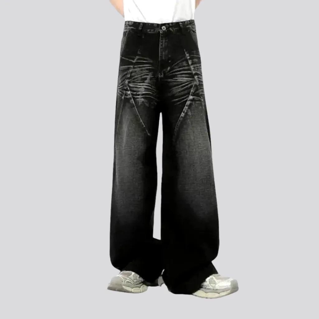 Casual Friday Jeans for Relaxed -90s fashion stonewashed men's jeans