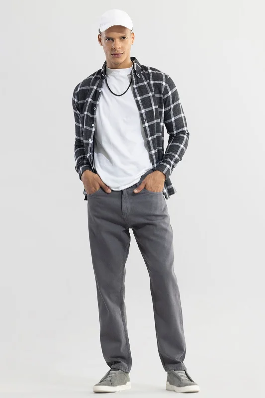 Tapered Jeans for Modern -Riotous Grey Baggy Fit Jeans