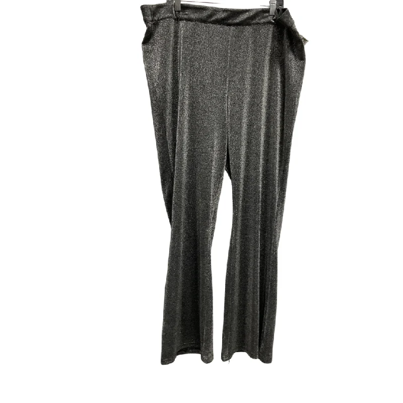 Designer leather pants for high-fashion nightwear -Pants Dress By Maurices In Silver, Size: 2x