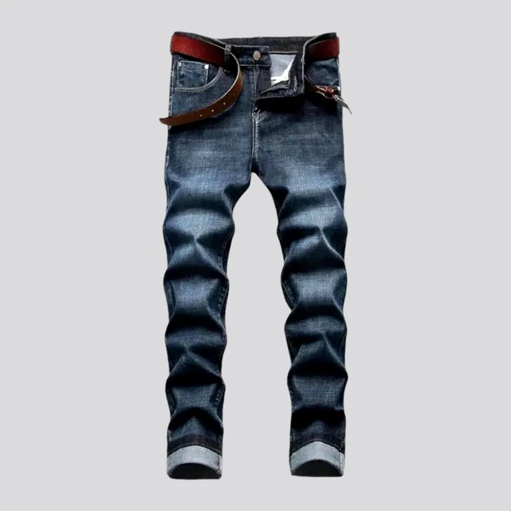 High Waisted Jeans for Shape -Vintage casual men's jeans