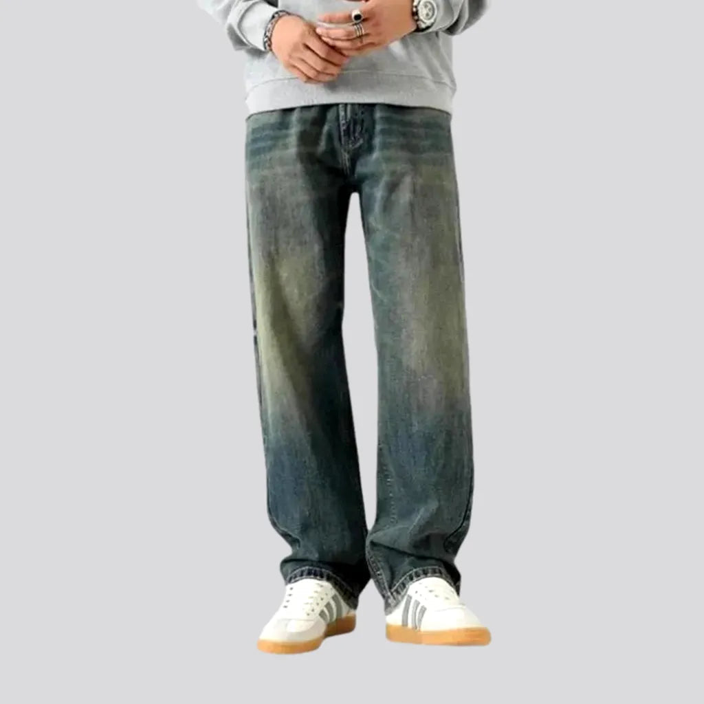 Birthday Jeans for Celebration -Baggy vintage mid rise men's jeans