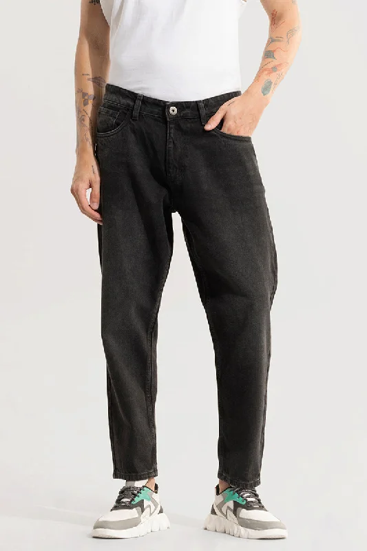 Father's Day Jeans for Present -Dusk Ash Black Baggy Fit Jeans