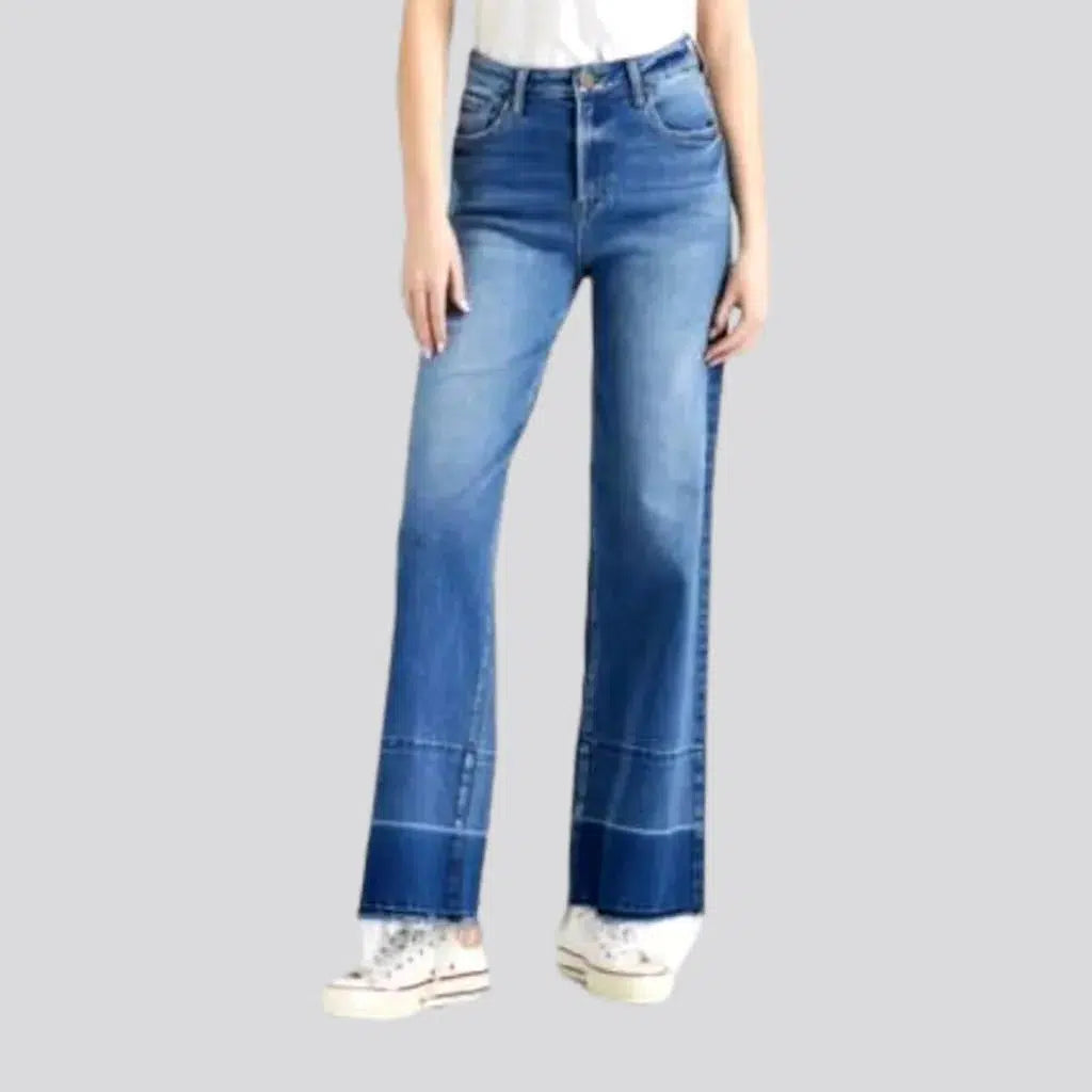 Organic Jeans for Natural -Whiskered jeans
 for women