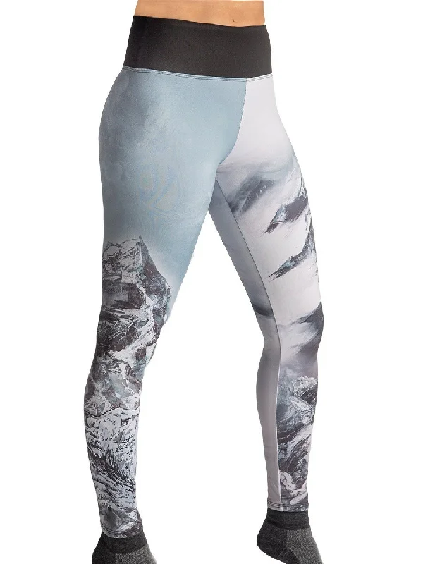 Tight trousers for women with faux leather material for sleek and modern look -Carly Jo Mountain Bobcat Leggings