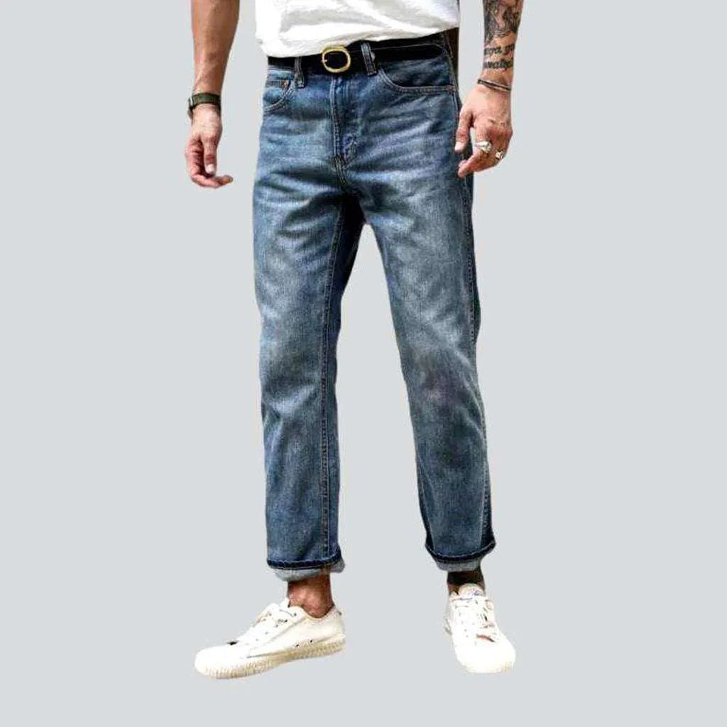 Blue Jeans for Everyday Wear -Sanded 10oz men's self-edge jeans