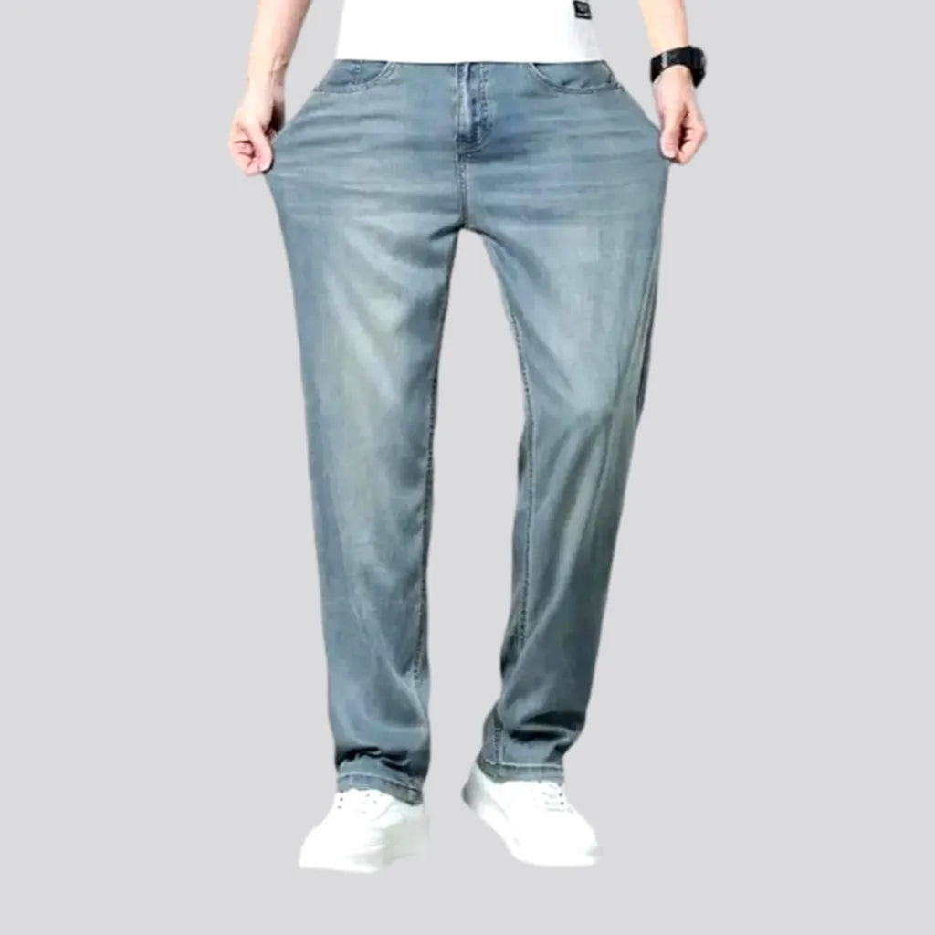 Belt Loops Jeans for Accessorizing -Soft-fabric men's straight jeans