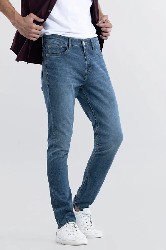 Christmas Jeans for Seasonal -Wispy Light Blue Slim Fit Jeans