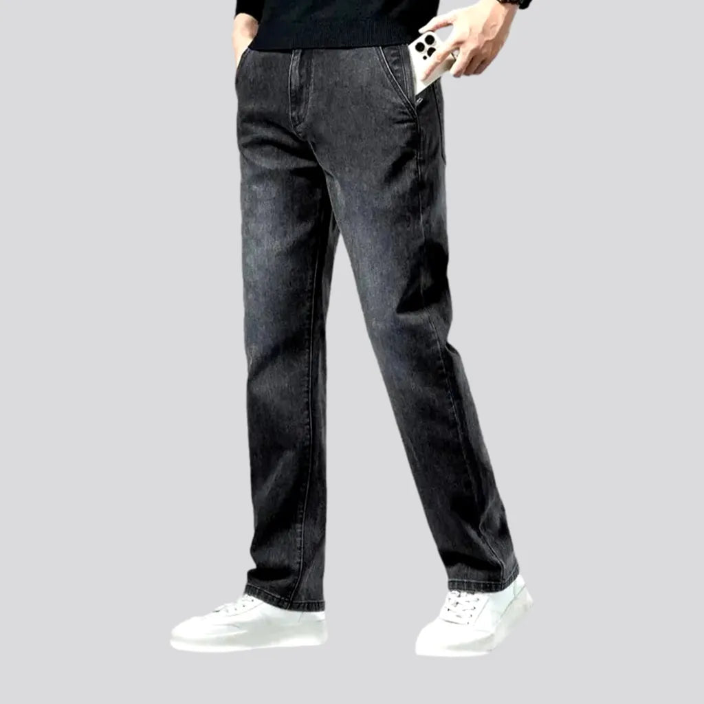 Four Pocket Jeans for Simplicity -High waist casual men's jeans