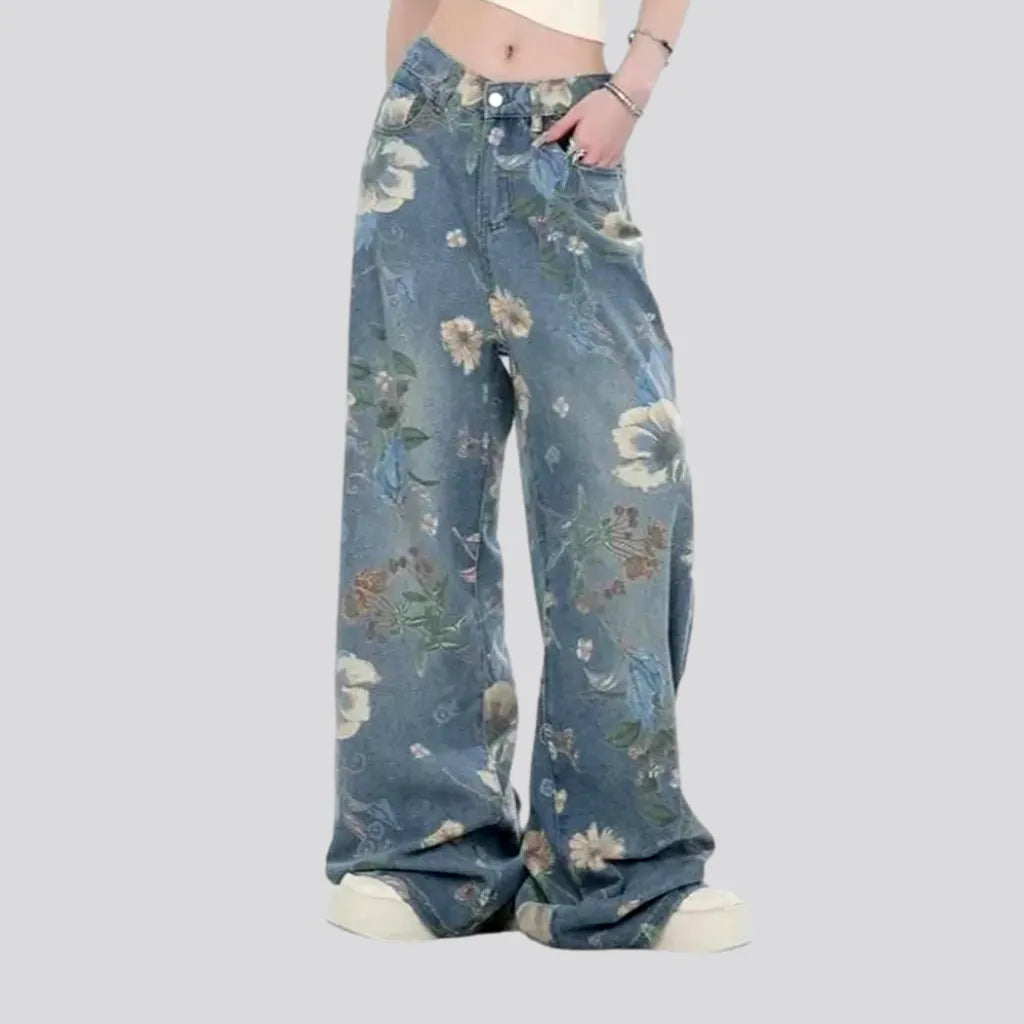 Fringed Jeans for Western -Floor-length y2k jeans
 for ladies