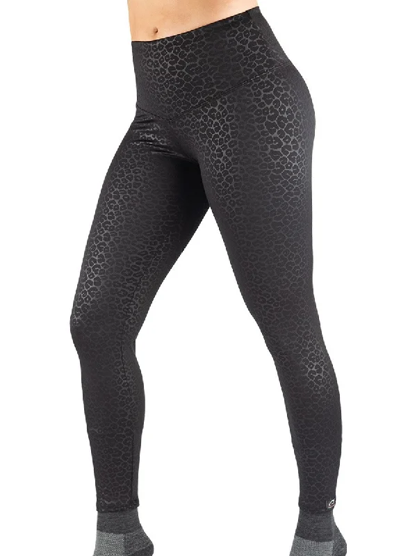 High-waisted tight trousers for women with tapered leg and vintage-inspired design -Nala Leopard 7/8 Leggings