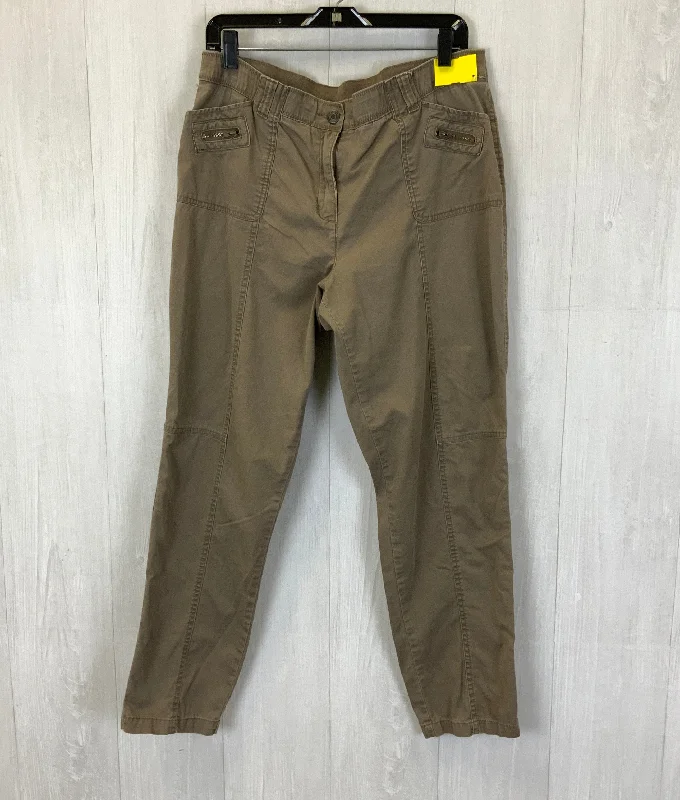 Retro bell-bottom pants for 70s-inspired fashion -Pants Cargo & Utility By Cato In Taupe, Size: 12