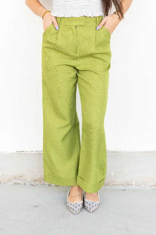 Tailored khaki pants for smart casual attire -MARLEE PANTS