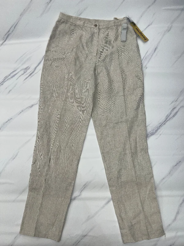 Lightweight travel pants for long flight comfort -Pants Dress By Saks Fifth Avenue In Beige, Size: 8