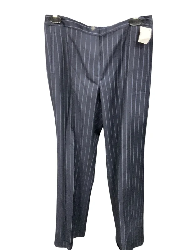 Pleated trousers pants for sophisticated gentleman charm -Pants Suit 2pc By Brooks Brothers In Blue, Size: 6