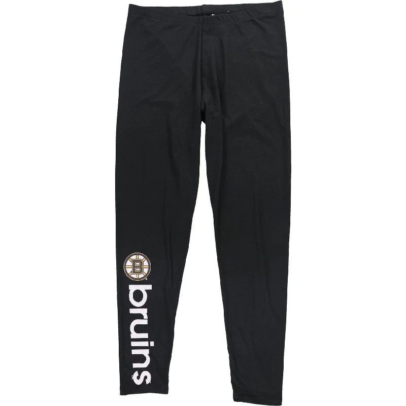 Designer tight trousers for women with unique stitching and high-fashion appeal -G-III Sports Womens Boston Bruins Casual Leggings, Black, Large