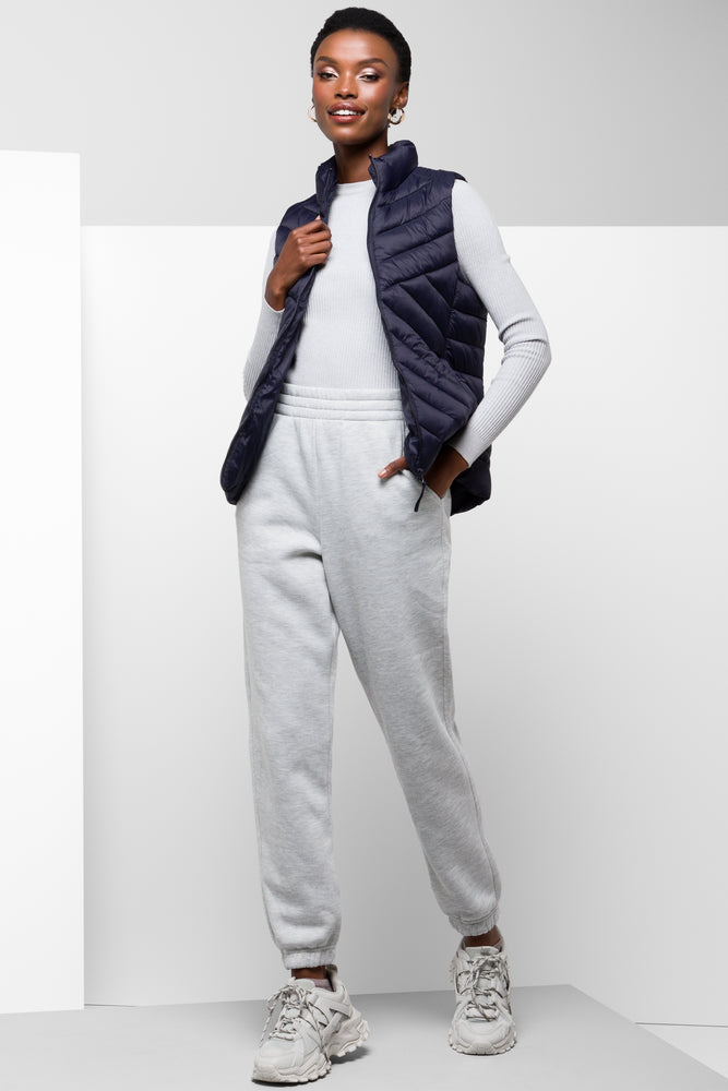 Retro-inspired tight trousers for men with a high-waisted fit and 80s vibe -Jogger Trackpants Light Grey