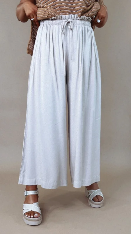 Tight trousers for women with leather accents and modern, bold design -Weekend Wear Wide Leg Pant, Shell