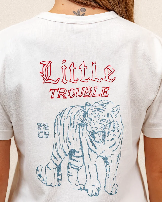 Chambray Shirts for Soft -Little Trouble T-Shirt - Off White