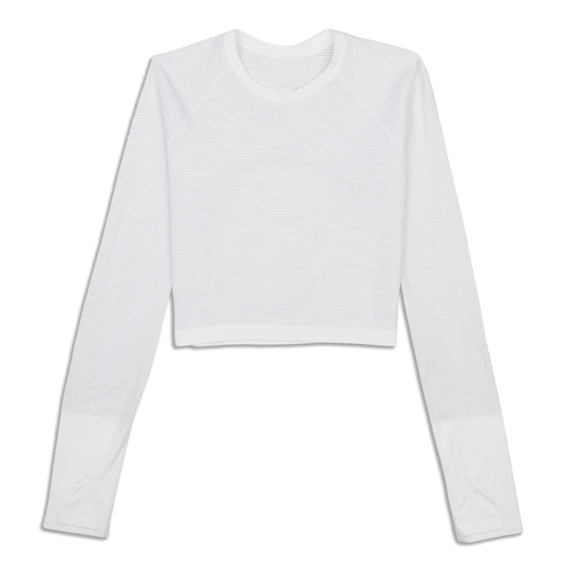 Hypoallergenic Blouses for Sensitive -Swiftly Tech Cropped Long-Sleeve Shirt 2.0 - Resale