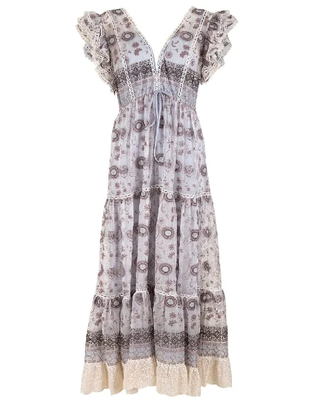 Wool Dresses for Warmth -Medallion Embroidery Beah Dress