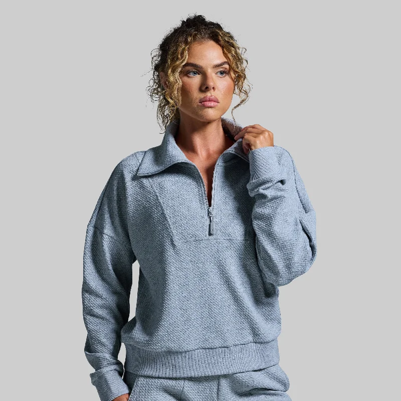 Petite Blouses for Small -Revive Cloud Sweatshirt (Paloma Grey)