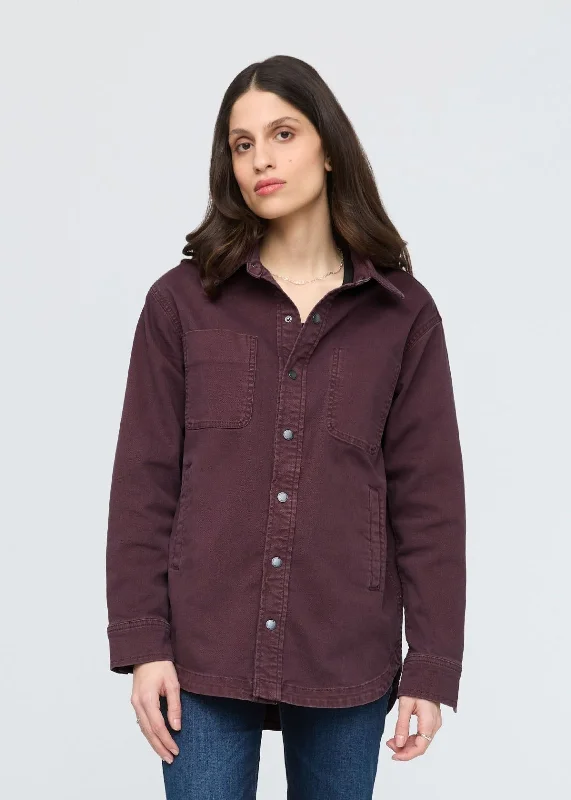 Button Down Blouses for Casual -LuxTwill Overshirt -  Raisin