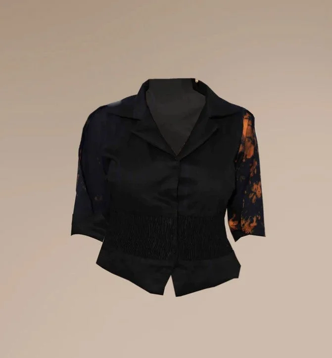 Denim Shirts for Stylish -AGA CULTURE Adesua Black Smoked Shirt