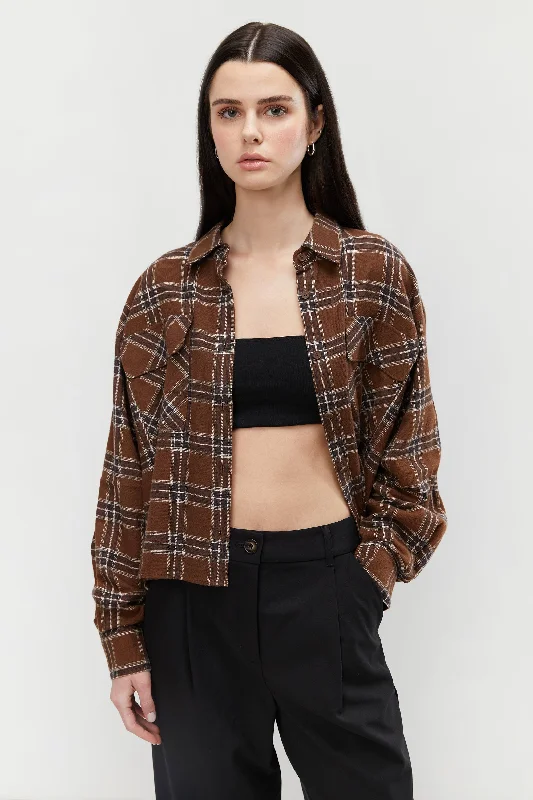 Oxford Shirts for Sophisticated -OVERSIZED PLAID SHIRT