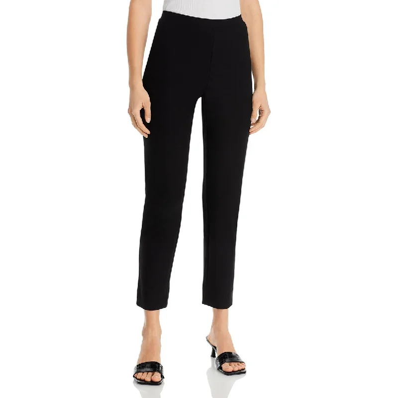 Tight business trousers for men with sharp, professional cut for office wear -&BASICS Womens Crepe Mid-Rise Cropped Pants