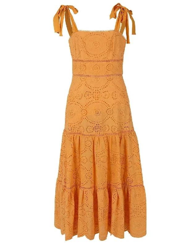 Mini Dresses for Youthful Look -Nicole Broderie Anglaise Midi Dress