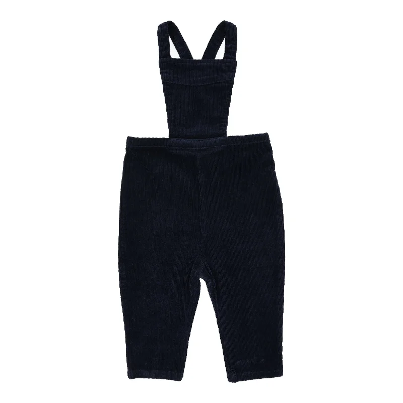 Comfortable tight trousers for women with soft cotton fabric and stretch -Analogie By Lil Legs Bib Overalls Navy