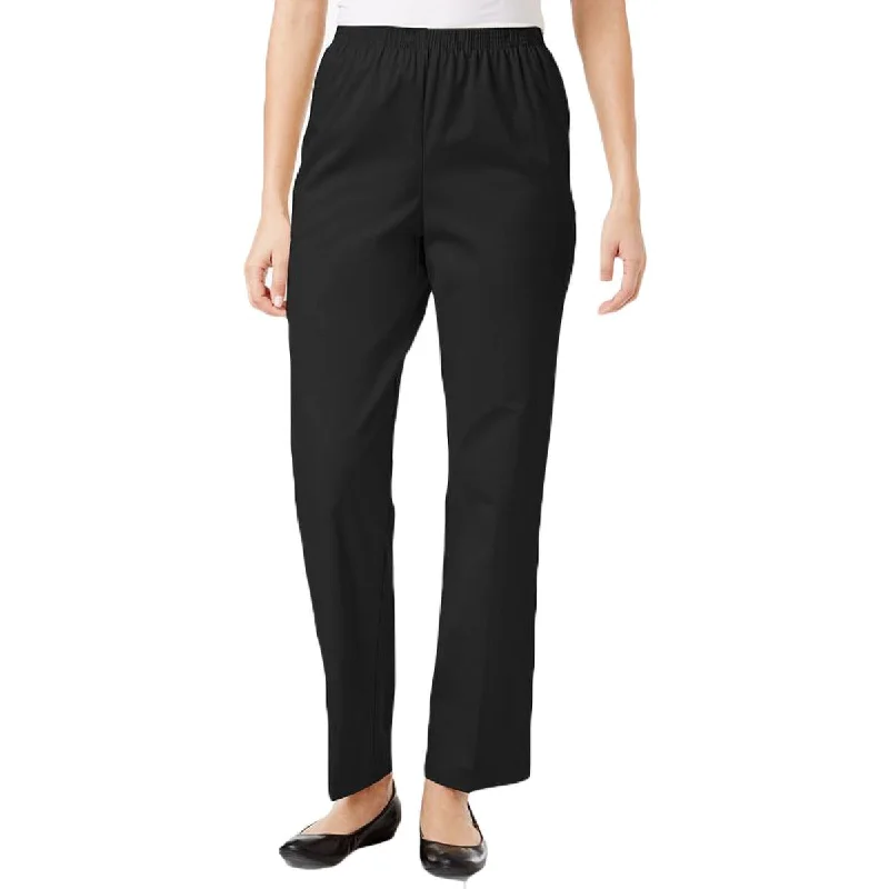 Vintage-inspired tight trousers for men with high waist and timeless look -Alfred Dunner Womens Pull On Professional Dress Pants