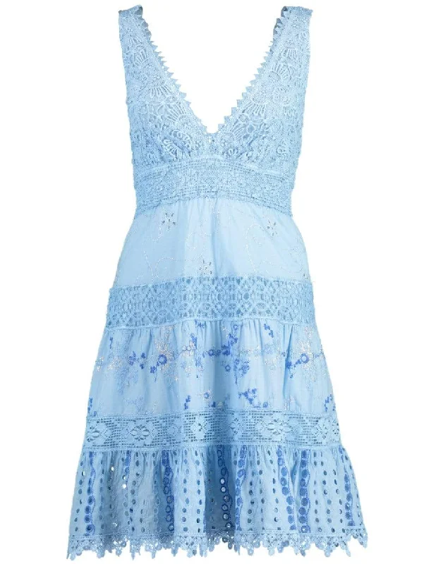 Wrap Dresses for Adjustable -Cielo Tena Sleeveless Embroidered Dress