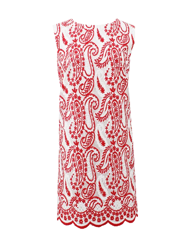 Tie-up Dresses for Decorative -Paisley Embroidered Dress