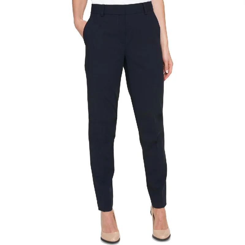 Classic tight trousers for women with smooth fabric and chic, timeless design -DKNY Womens Petites Essex Fitted Stretch Skinny Pants