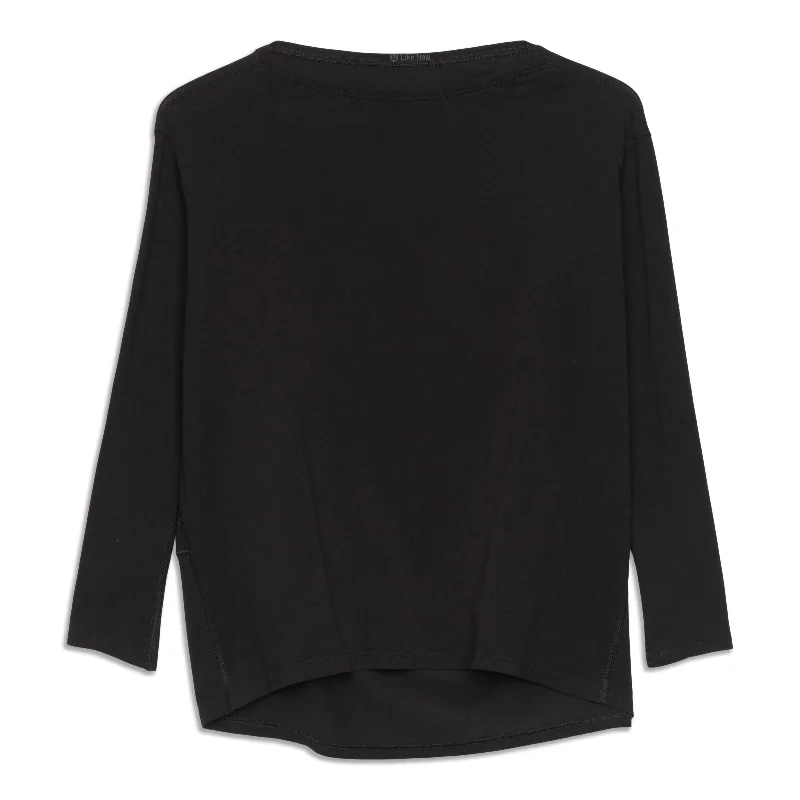 Tall Blouses for Long Body -Back In Action Long-Sleeve Shirt - Resale