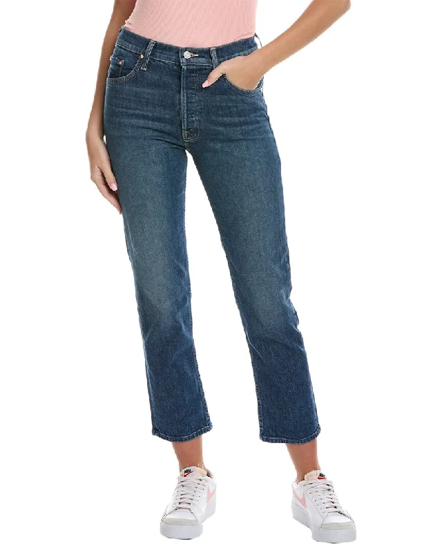 Elegant tight trousers for women with sleek design and tailored for a perfect fit -MOTHER Denim The Tomcat Ankle Cannonball Straight Leg Jean