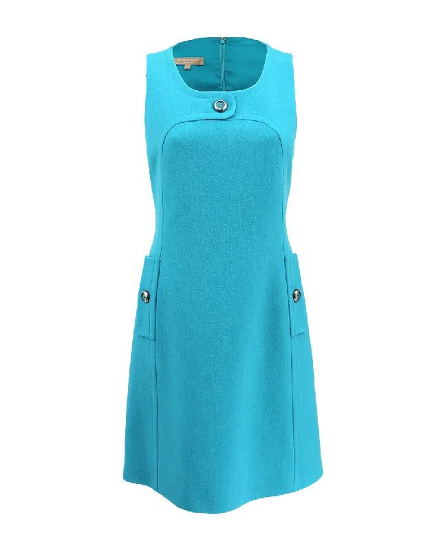 Work Dresses for Professional -Button Detail Shift Dress