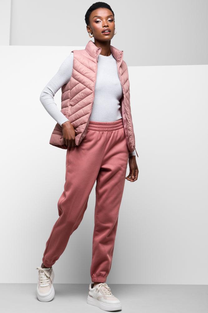 Lightweight tight trousers for women with breathable fabric and easy styling -Jogger Trackpants Pink