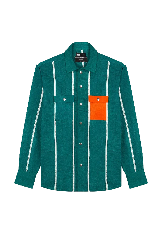 Nylon Shirts for Stretch -The JoJo VII shirt jacket with pressure buttons