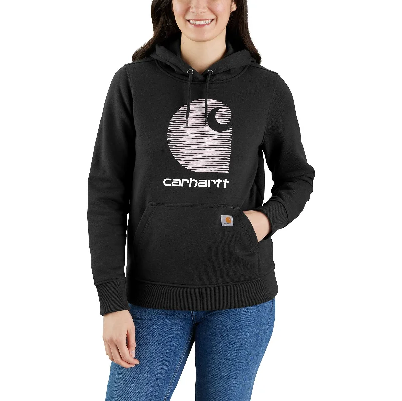 Travel Blouses for On the Go -Rain Defender Relaxed Fit Midweight \"C\" Logo Graphic Sweatshirt