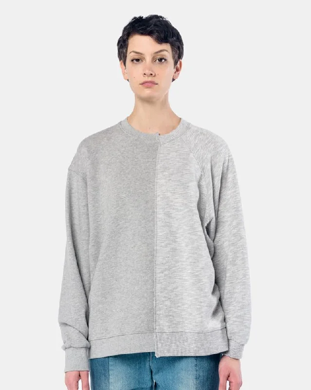 Oxford Shirts for Sophisticated -French Terry Drop Raglan Sweatshirt in Grey