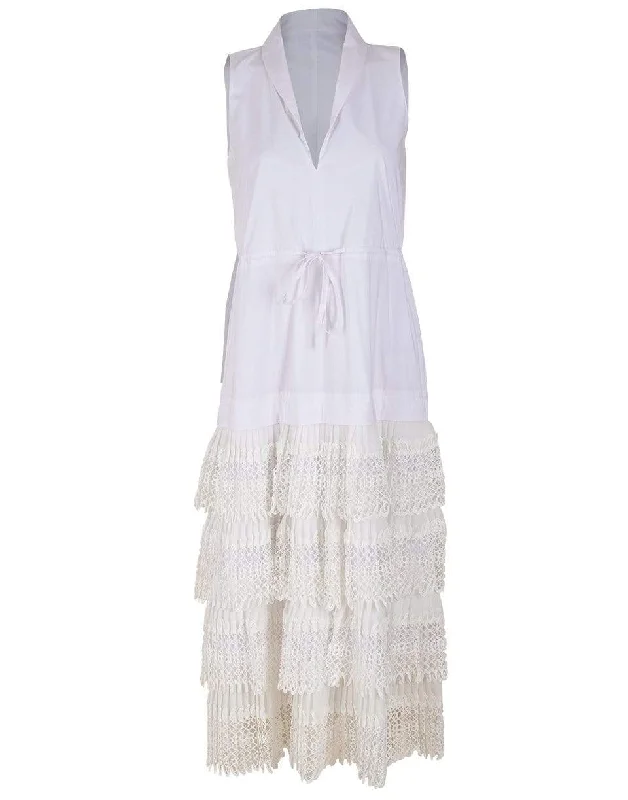 Silk Dresses for Luxurious -White Brinna Long Dress